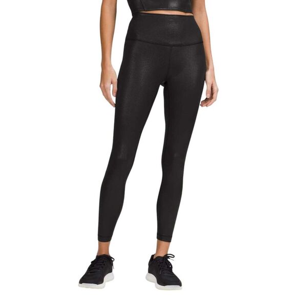 lululemon athletica Pants - Lululemon Wunder Train High-Rise Tight 25" *Foil Radiate Foil Print Black